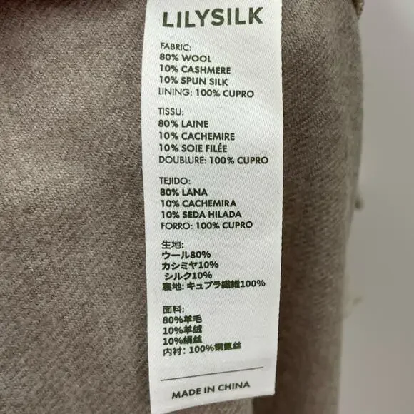 NWT Lilysilk Mottled Silk Wool A Line Skirt Pebble 16 - Picture 13 of 16